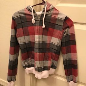White/Plaid Reversible Jacket
